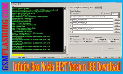 infinity bb5 service tool